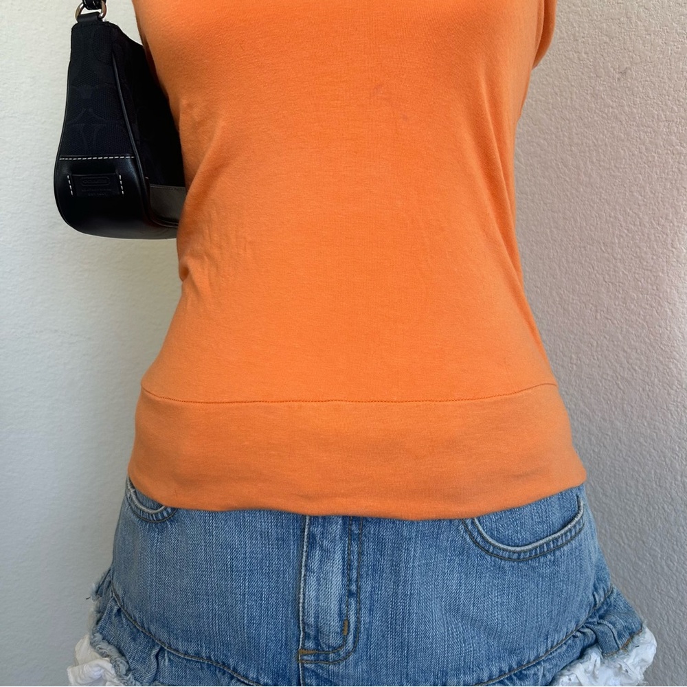 Y2K Vintage Orange One Shoulder Tank - Picture 10 of 16